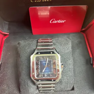 Cartier Santos WSSA0030 Stainless steel Blue