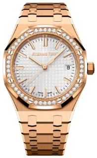 Audemars Piguet Royal Oak 77451OR.ZZ.1361OR.03 34mm Rose gold Silver