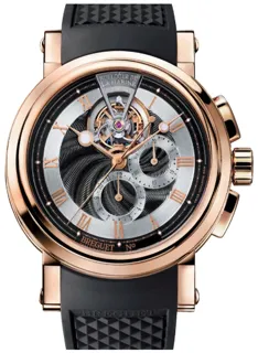 Breguet Marine Tourbillon Chronograph 5837BR/92/5ZU Rose gold Black and Silver