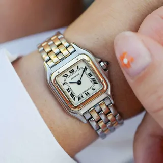 Cartier Panthu00e8re de Cartier 66921 Yellow gold and Stainless steel White