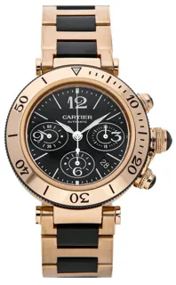 Cartier Pasha Seatimer W301980M Rose gold Black