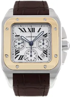 Cartier Santos W20091X7 Yellow gold and Stainless steel Silver