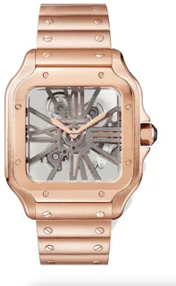 Cartier Santos WHSA0016 Rose gold Skeletonized