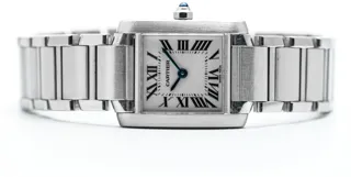 Cartier Tank Française 2384 20mm Stainless steel White