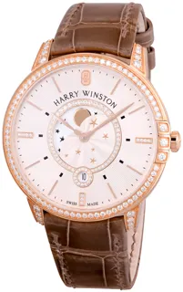 Harry Winston Midnight Moon Phase MIDQMP39RR002 39mm Rose gold Champagne