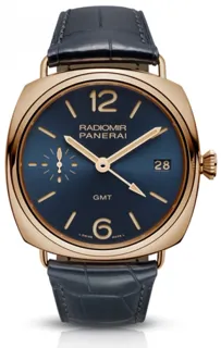 Panerai Radiomir 3 Days GMT Oro Rosso PAM 00598 Red gold Blue