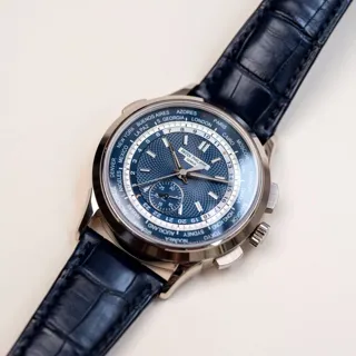 Patek Philippe World Time 5930G-001 White gold Blue