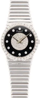 Piaget Vintage 9706510 24mm White gold Diamond$Onyx