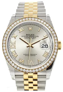 Rolex Datejust 126283RBR-0017 Yellow gold and Stainless steel Silver