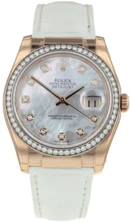 Rolex Datejust 36 116185-0003 Rose gold Black