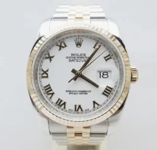 Rolex Datejust 116231-0084 Rose gold and Stainless steel White