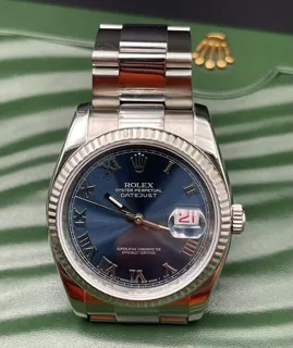 Rolex Datejust 116234-0133 White gold and Stainless steel Blue