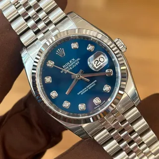 Rolex Datejust 116234-0142 White gold and Stainless steel Blue