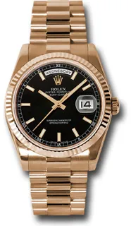 Rolex Day-Date 36 118235 Rose gold Black