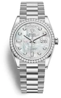 Rolex Day-Date 36 128349RBR White gold White