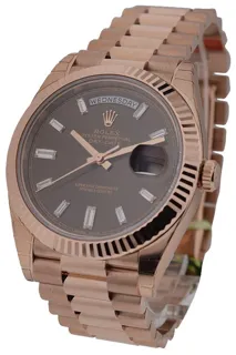 Rolex Day-Date 40 228235-0003 Rose gold Brown