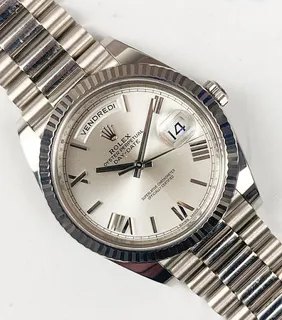 Rolex Day-Date 40 228239-0006 White gold Silver