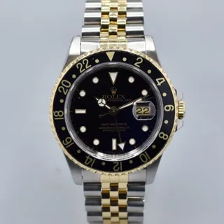 Rolex GMT-Master II 16713 Yellow gold and Stainless steel Black