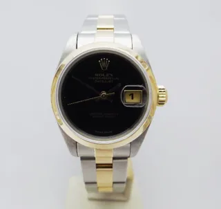 Rolex Lady-Datejust 69163-0001 Yellow gold and Stainless steel Black