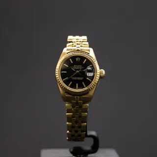 Rolex Lady-Datejust 6917 YG Yellow gold Black