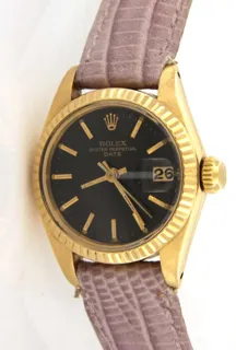 Rolex Oyster Perpetual Date 6917 YG Yellow gold Black