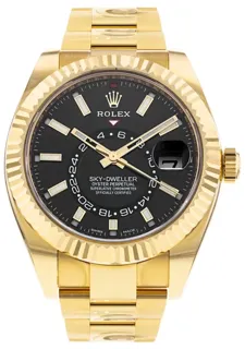 Rolex Sky-Dweller 326938-0004 Yellow gold Black