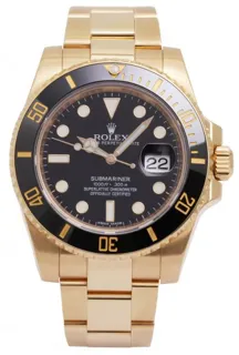 Rolex Submariner 116618LN-0001 Yellow gold Black