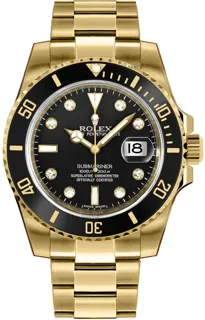 Rolex Submariner Date 116618LN SERTI Yellow gold Black