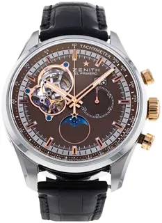 Zenith El Primero 51.2161.4047/75.C713 Rose gold and Stainless steel Brown