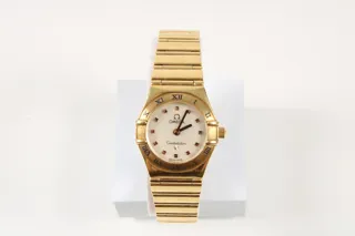 Omega Constellation 22.5mm 18k yellow gold White