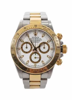 Rolex Daytona 116523 39mm Stainless steel and 18k yellow gold White