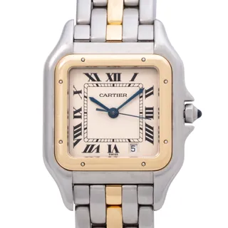 Cartier Panthère 1100 26.5mm Stainless steel and 18k yellow gold Cream