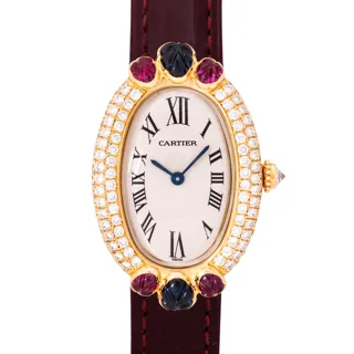 Cartier Baignoire 1950 1 22mm 18k yellow gold White