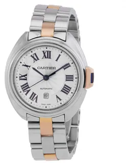 Cartier Clé de Cartier W2CL0004 Stainless steel Silvered Flinque Sunray Effect