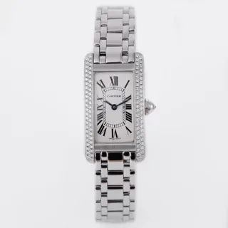 Cartier Tank Américaine 2489 19mm White gold Silver