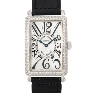 Franck Muller Long Island 950 QZ D 26mm 18k white gold Silver