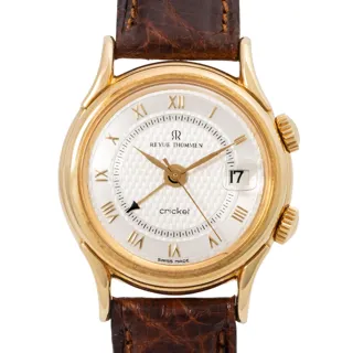 Revue Thommen Cricket 8330001 18k yellow gold Silver