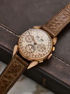 Baume & Mercier Chronograph 36.5mm 18k rose gold Cream