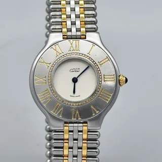 Cartier Must de Cartier 9010 Yellow gold and Stainless steel White