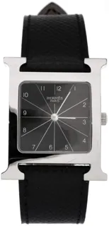 Hermès Heure H Stainless steel Black