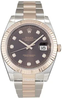 Rolex Datejust 41 126331-0003 Rose gold and Stainless steel Brown