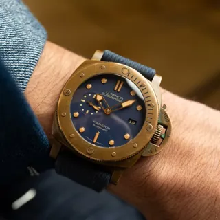 Panerai Submersible PAM 00671 Bronze and Titanium Blue