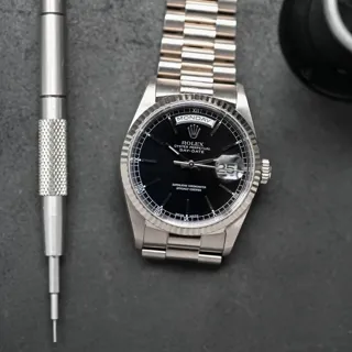 Rolex Day-Date 18239-001 White gold Black