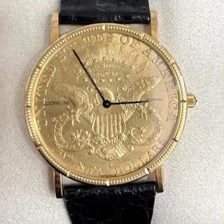 Corum Coin Watch Yellow gold Golden