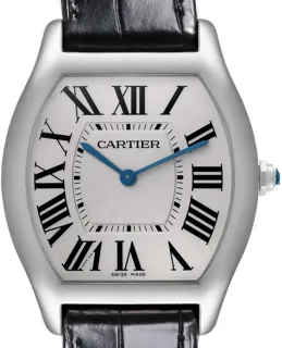 Cartier Tortue Large White Gold Silver Dial Mens Watch WGTO0003 White gold Silver