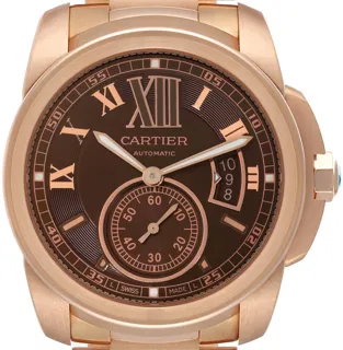 Cartier Caliber W7100040 Rose gold Brown