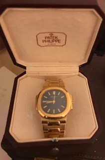 Patek Philippe Nautilus 3800/001 Yellow gold Blue