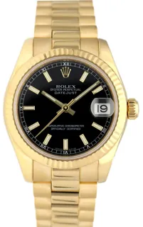 Rolex Datejust 31 178278 Yellow gold Black