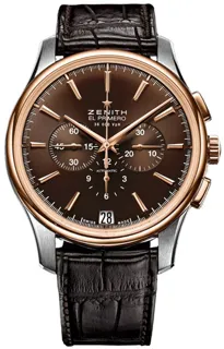 Zenith Captain Chronograph 51.2112.400/75.C498 Yellow gold and Stainless steel Brown