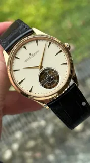 Jaeger-LeCoultre Master Ultra Thin Tourbillion 132.24.10 Rose gold Beige